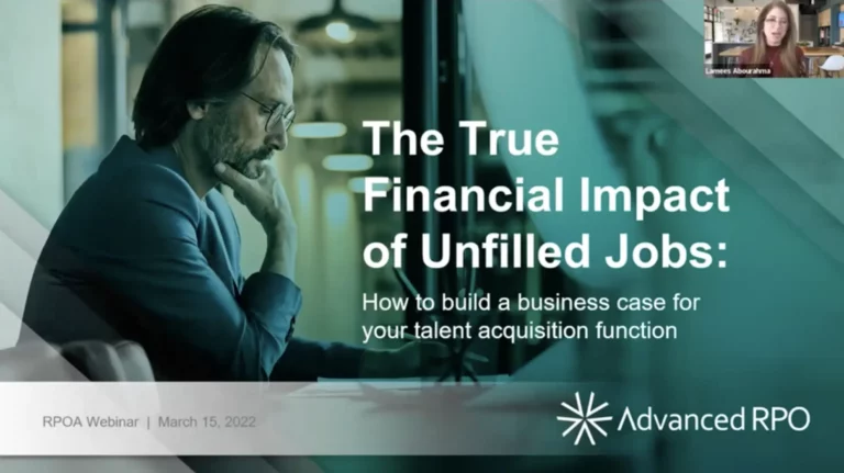 Webinar: The True Financial Impact of Unfilled Jobs