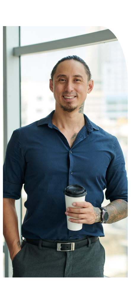 Employee participating in a team meeting.